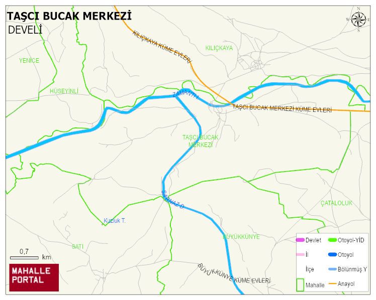 TAŞCI BUCAK MERKEZİ Mahallesi Haritası | Sayısal Bölge Görünümü