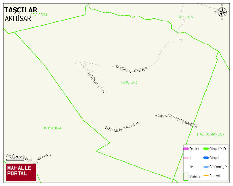 TAŞÇILAR Mahallesi Haritası | Mahalle ve Köy Sınırı