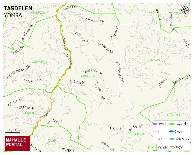 TAŞDELEN Mahallesi Haritası | Yükselti ve Doğa Özellikleri