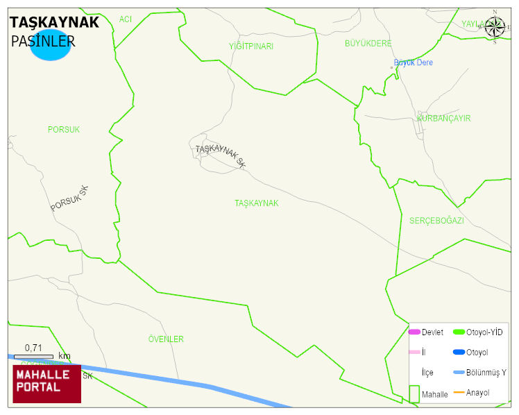TAŞKAYNAK Mahallesi Haritası | Yükselti ve Doğa Özellikleri