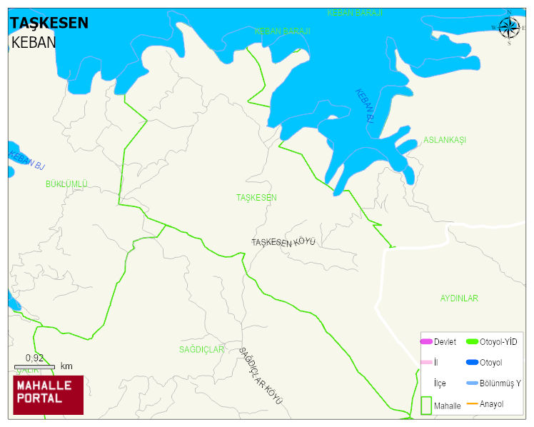 TAŞKESEN Köyü Haritası | Mahalle ve Köy Sınırı