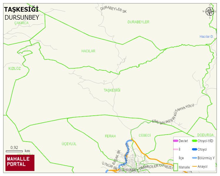 TAŞKESİĞİ Mahallesi Haritası | Detaylı Köy ve Mahalle Görünümü