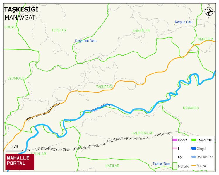 TAŞKESİĞİ Mahallesi Haritası | Coğrafi Yapı ve Detaylı Haritası