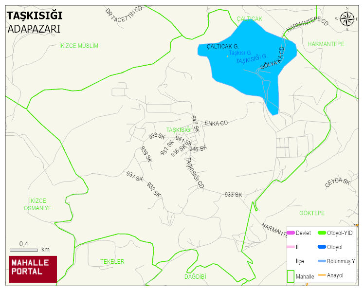 TAŞKISIĞI Mahallesi Haritası | Yükselti ve Doğa Özellikleri