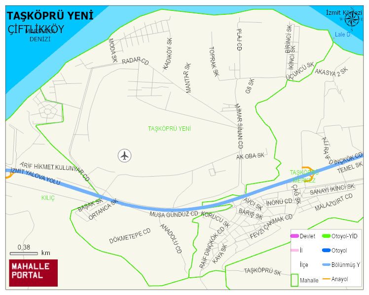 TAŞKÖPRÜ BELDESİ TAŞKÖPRÜ YENİ Mahallesi Haritası | Detaylı Köy ve Mahalle Görünümü