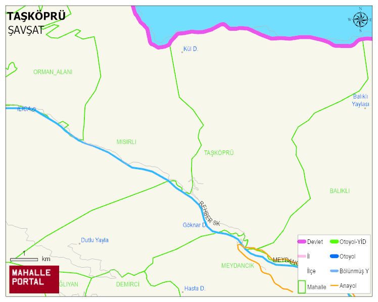 TAŞKÖPRÜ Köyü Haritası | Güncel Mahalle ve Köy Haritası