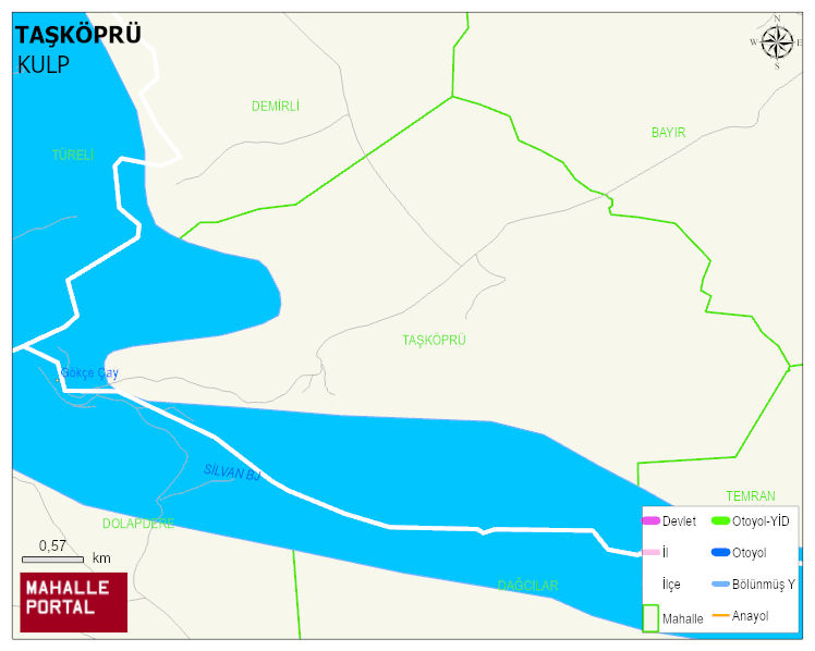 TAŞKÖPRÜ Mahallesi Haritası | Dağlar, Ovalar ve Akarsu Bilgileri