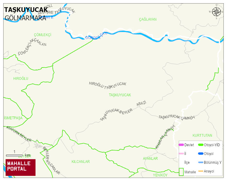 TAŞKUYUCAK Mahallesi Haritası | Mahalle ve Köy Sınırı