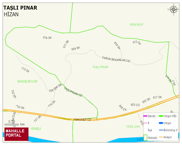 TAŞLI PINAR Mahallesi Haritası | İnteraktif Köy ve Mahalle Sınırları