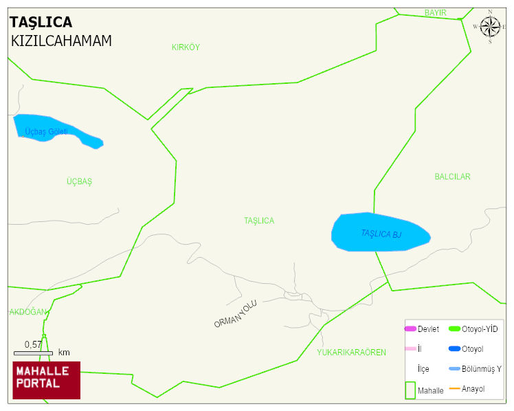 TAŞLICA Mahallesi Haritası | Dağlar, Ovalar ve Akarsu Bilgileri