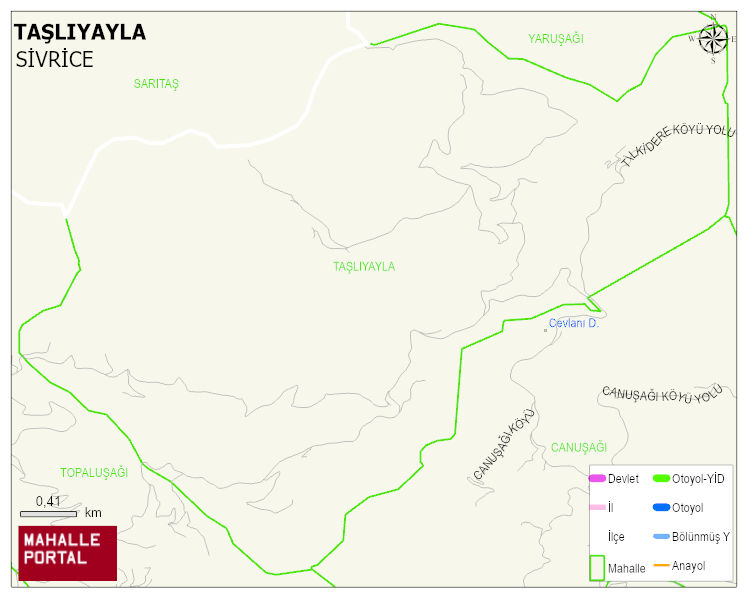 TAŞLIYAYLA Köyü Haritası | Detaylı Köy ve Mahalle Görünümü