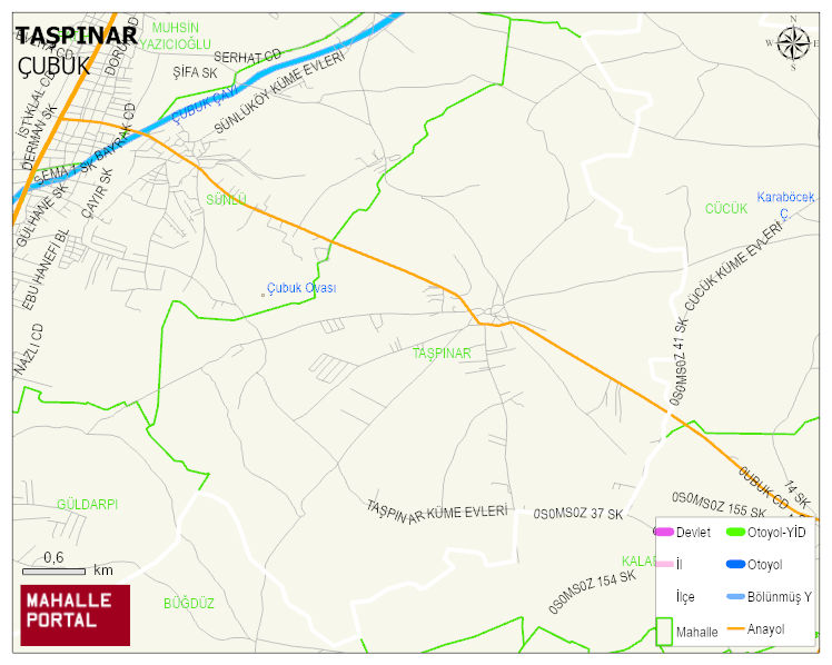 TAŞPINAR Mahallesi Haritası | Yükselti ve Doğa Özellikleri
