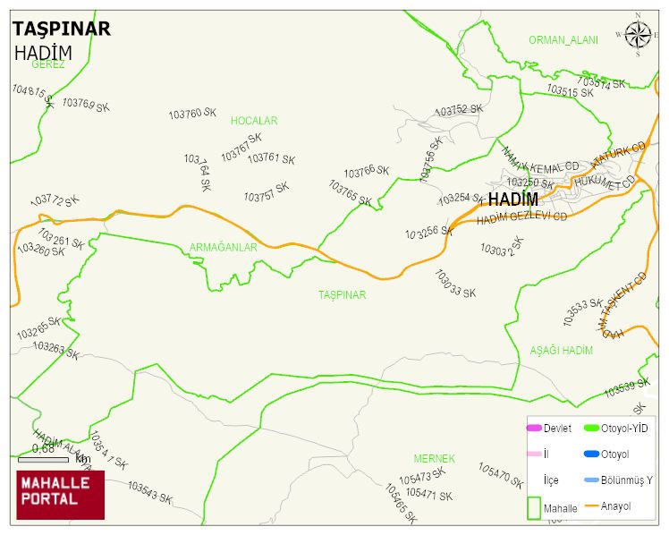 TAŞPINAR Mahallesi Haritası | Coğrafi Yapı ve Detaylı Haritası