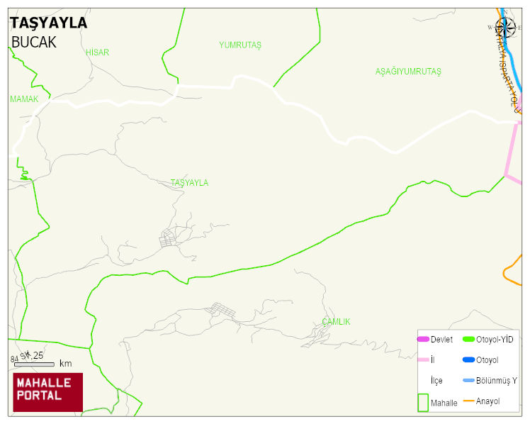 TAŞYAYLA Köyü Haritası | Detaylı Köy ve Mahalle Görünümü