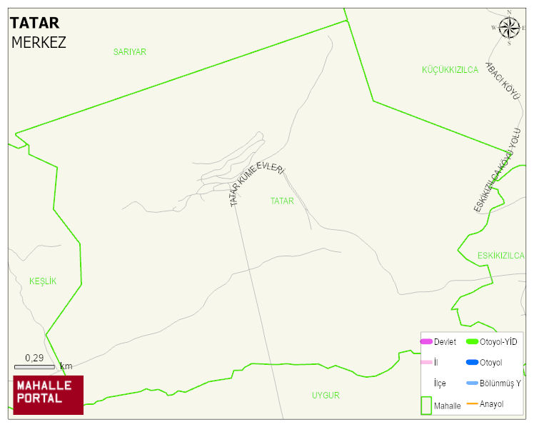 TATAR Köyü Haritası | Sayısal Bölge Görünümü