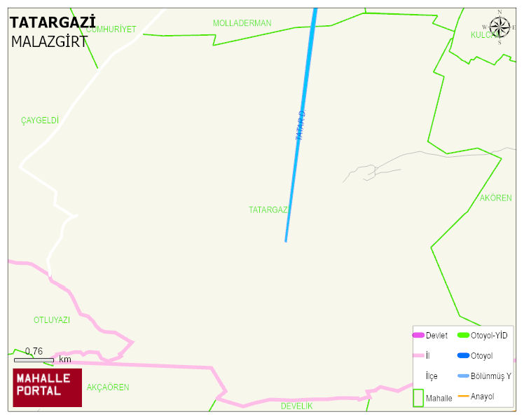 TATARGAZİ Köyü Haritası | Coğrafi Yapı ve Detaylı Haritası