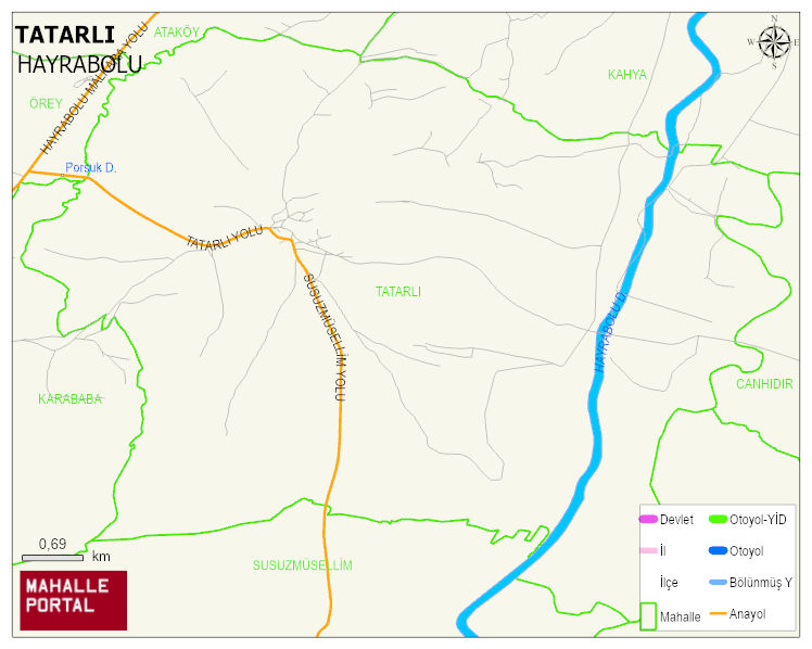 TATARLI Mahallesi Haritası | İnteraktif Köy ve Mahalle Sınırları