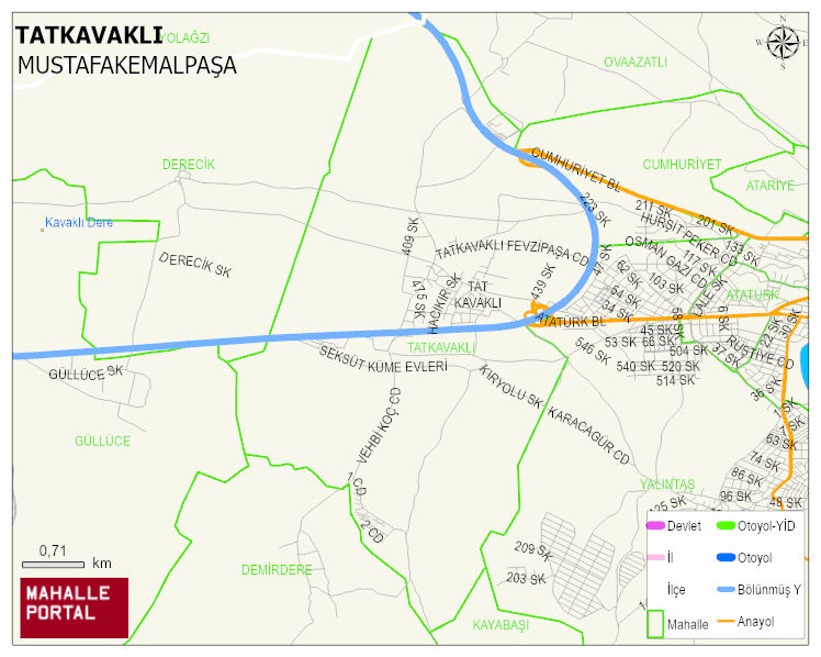 TATKAVAKLI Mahallesi Haritası | İnteraktif Köy ve Mahalle Sınırları