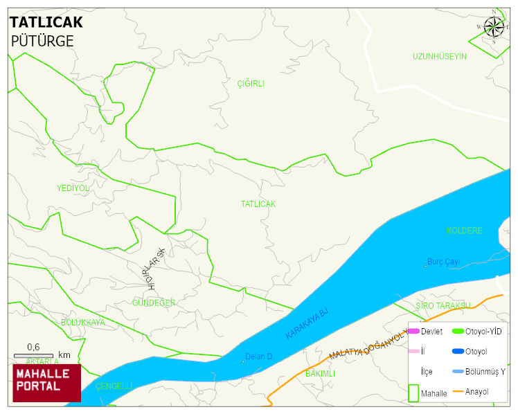 TATLICAK Mahallesi Haritası | Yükselti ve Doğa Özellikleri