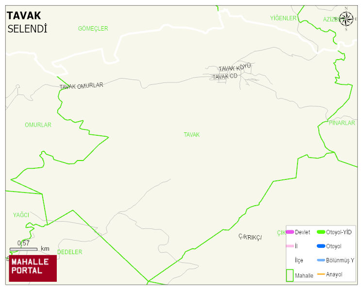 TAVAK Mahallesi Haritası | Mahalle Sokak Haritası