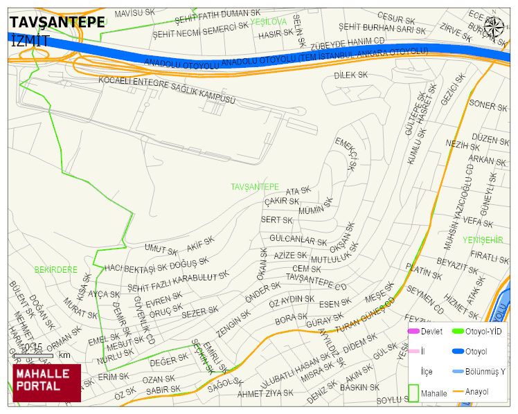 TAVŞANTEPE Mahallesi Haritası | Mahalle ve Köy Sınırı