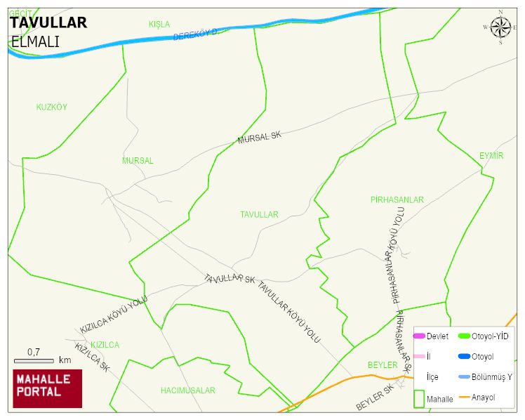 TAVULLAR Mahallesi Haritası | İnteraktif Köy ve Mahalle Sınırları