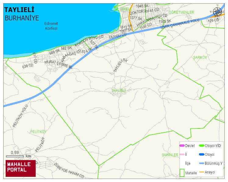 TAYLIELİ Mahallesi Haritası | Detaylı Köy ve Mahalle Görünümü