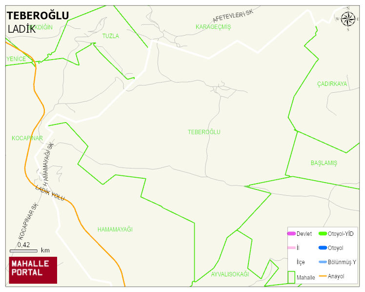 TEBEROĞLU Mahallesi Haritası | Mahalle Sokak Haritası