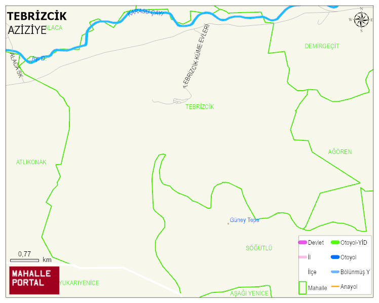 TEBRİZCİK Mahallesi Haritası | Güncel Mahalle ve Köy Haritası