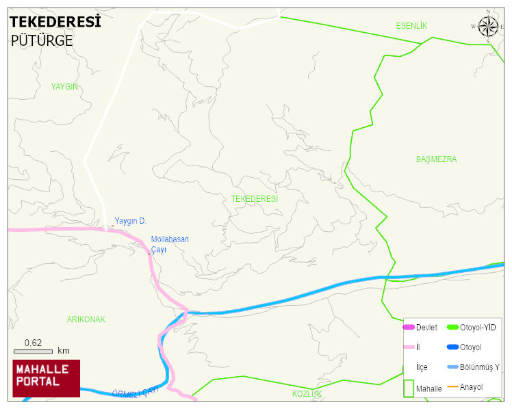 TEKEDERESİ Mahallesi Haritası | Sayısal Bölge Görünümü