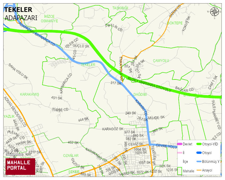 TEKELER Mahallesi Haritası | Detaylı Köy ve Mahalle Görünümü