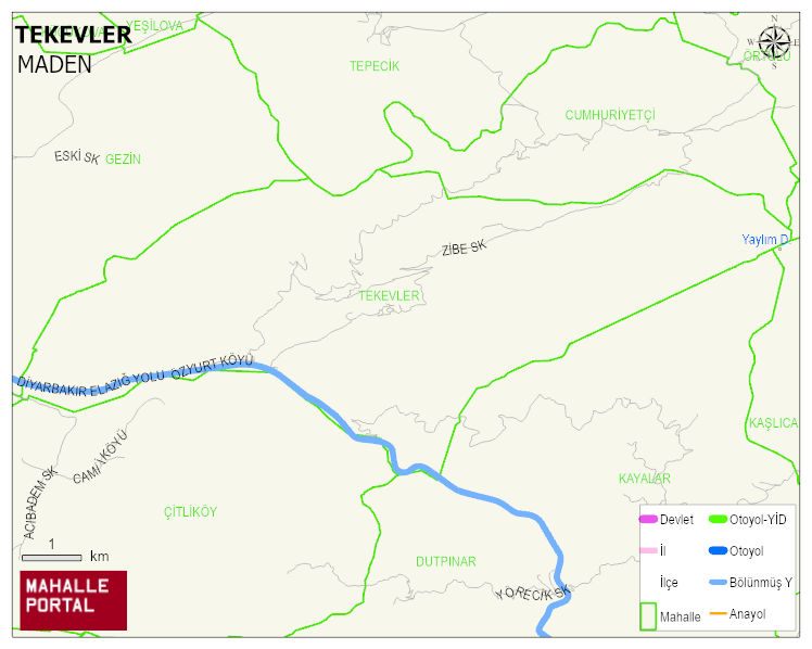 TEKEVLER Köyü Haritası | İnteraktif Köy ve Mahalle Sınırları