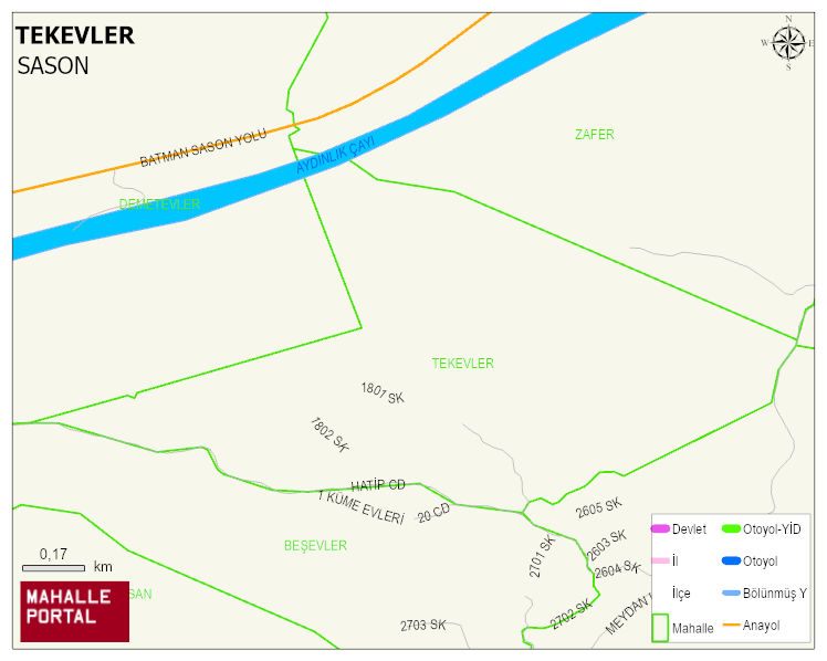 TEKEVLER Mahallesi Haritası | Mahalle Sokak Haritası