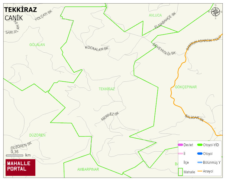 TEKKİRAZ Mahallesi Haritası | Uydu Görüntüsü ve Harita Detayları