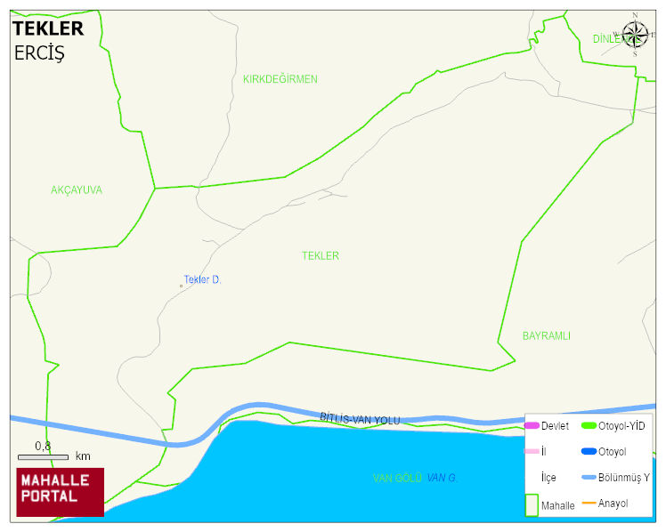 TEKLER Mahallesi Haritası | Mahalle ve Köy Sınırı