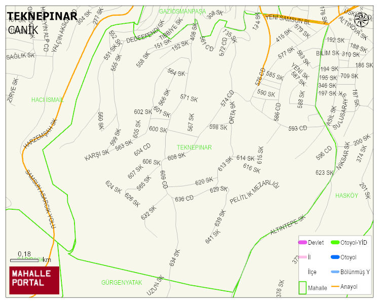 TEKNEPINAR Mahallesi Haritası | Mahalle ve Köy Sınırı