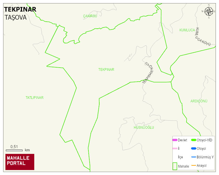 TEKPINAR Köyü Haritası | Sayısal Bölge Görünümü