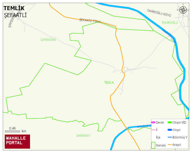 TEMLİK Köyü Haritası | Detaylı Köy ve Mahalle Görünümü