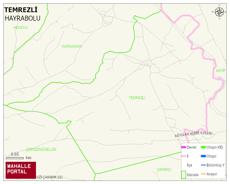 TEMREZLİ Mahallesi Haritası | İnteraktif Köy ve Mahalle Sınırları