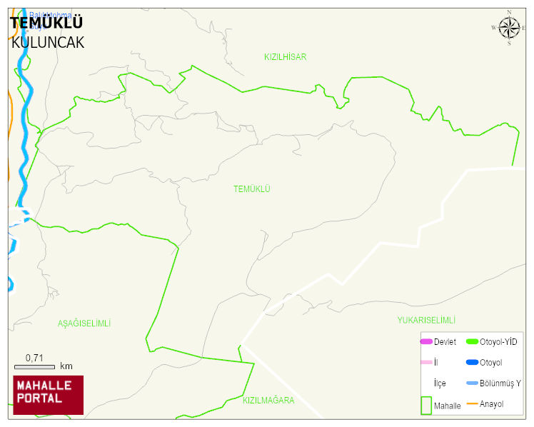 TEMÜKLÜ Mahallesi Haritası | Mahalle ve Köy Sınırı