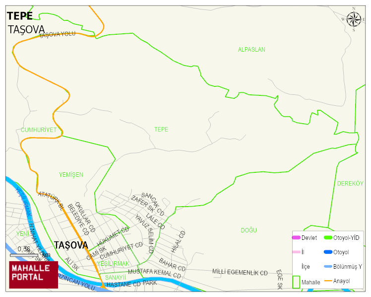 TEPE Mahallesi Haritası | Mahalle Sokak Haritası