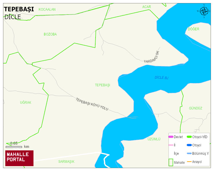 TEPEBAŞI Mahallesi Haritası | Yükselti ve Doğa Özellikleri