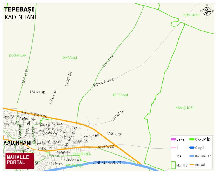 TEPEBAŞI Mahallesi Haritası | Mahalle ve Köy Sınırı
