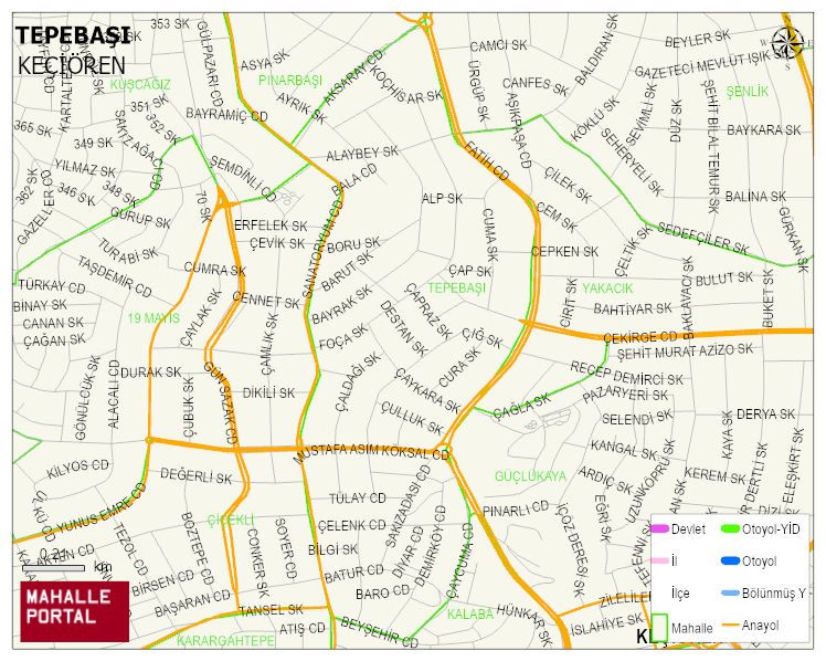 TEPEBAŞI Mahallesi Haritası | İnteraktif Köy ve Mahalle Sınırları