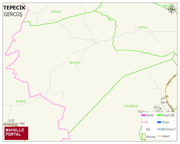 TEPECİK Köyü Haritası | Mahalle Sokak Haritası