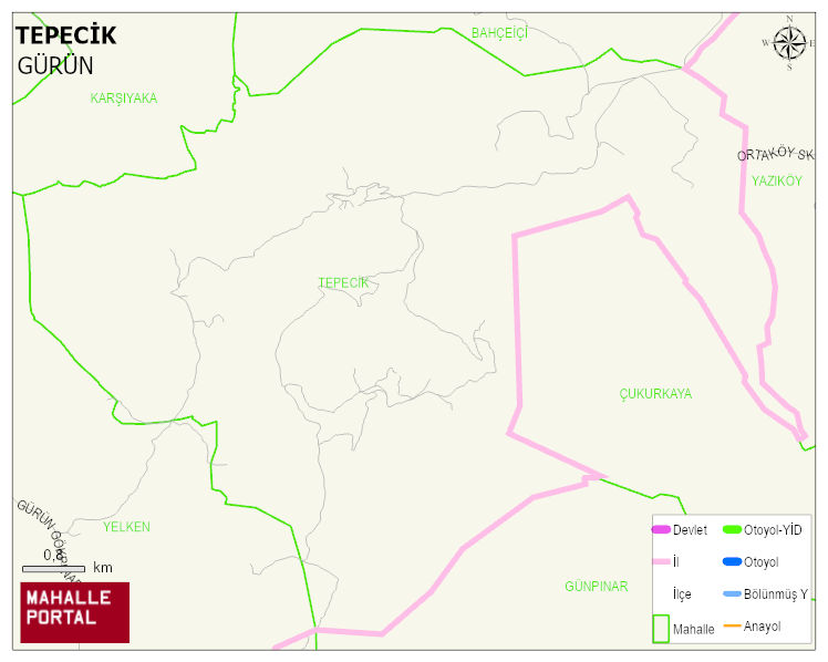 TEPECİK Köyü Haritası | Sayısal Bölge Görünümü