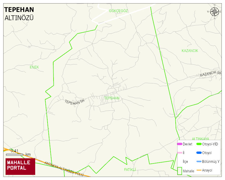 TEPEHAN Mahallesi Haritası | Mahalle ve Köy Sınırı