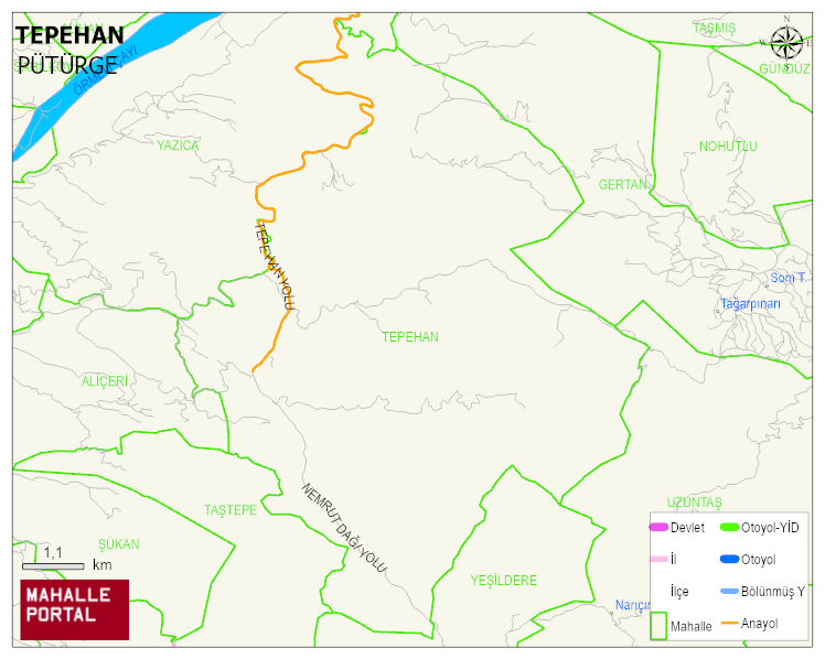 TEPEHAN Mahallesi Haritası | Detaylı Köy ve Mahalle Görünümü