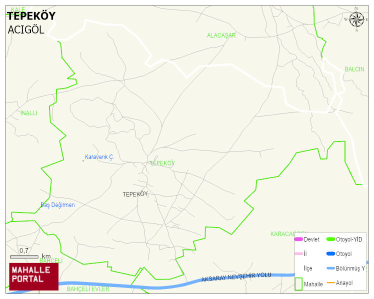 TEPEKÖY Köyü Haritası | Mahalle ve Köy Sınırı