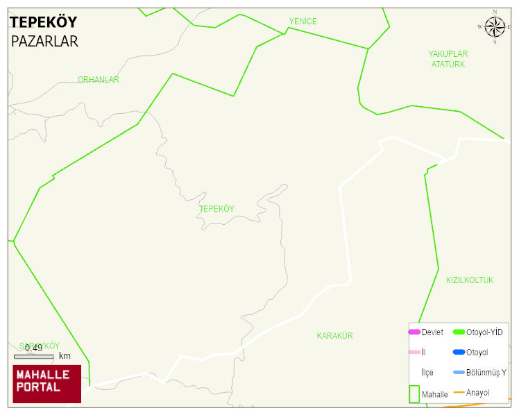TEPEKÖY Köyü Haritası | Coğrafi Yapı ve Detaylı Haritası